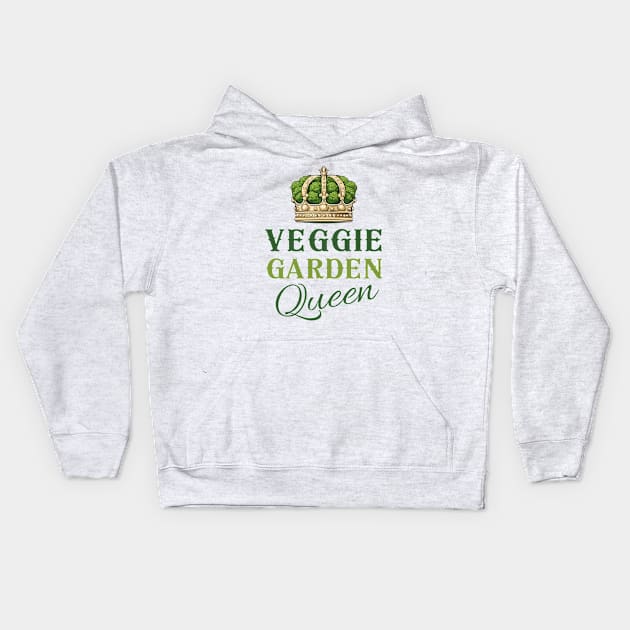 Veggie Garden Queen Kids Hoodie by stressless